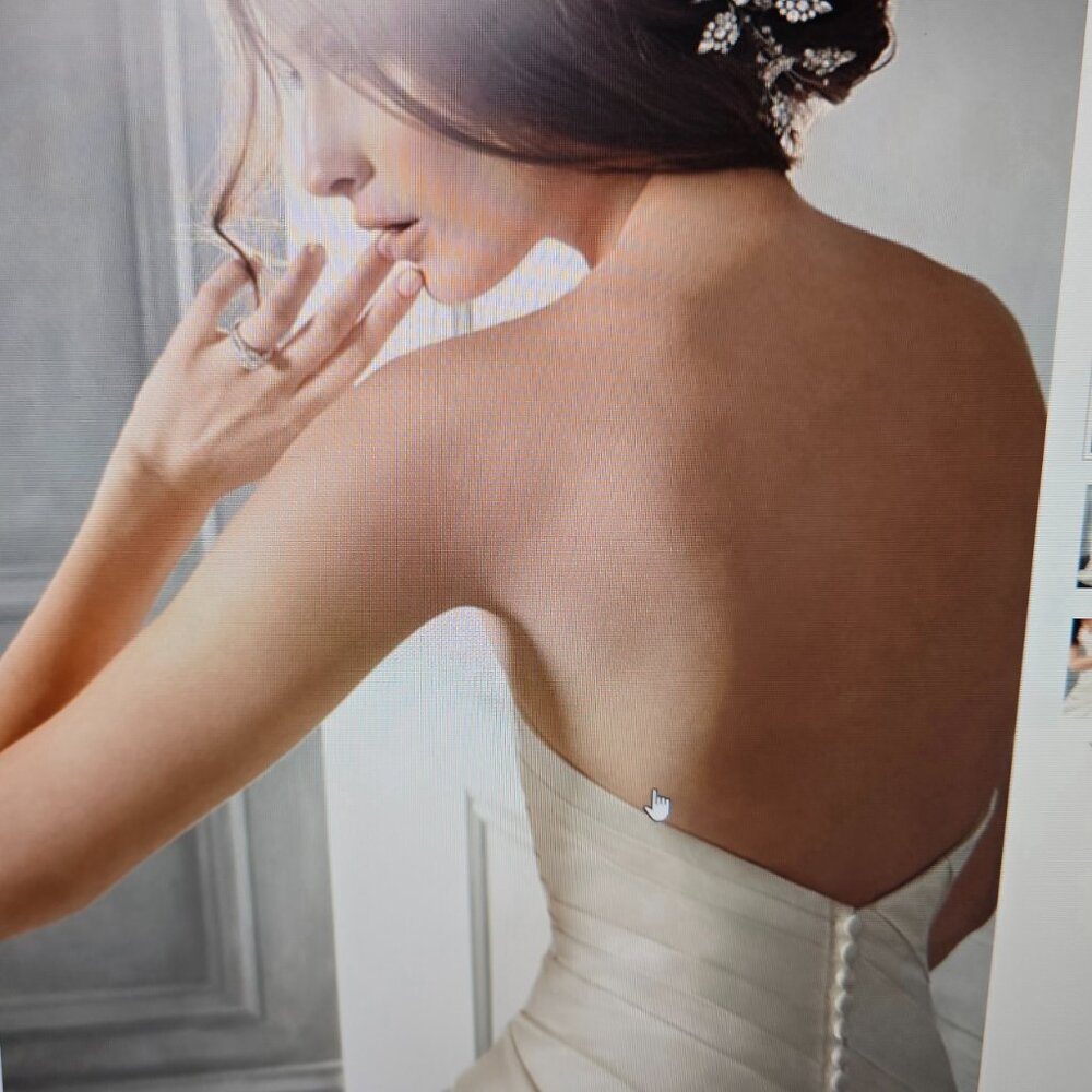 Casablanca Couture Bridal Dress Style B041 Amare Size 12 Champagne 100% silk - Picture 2 of 11